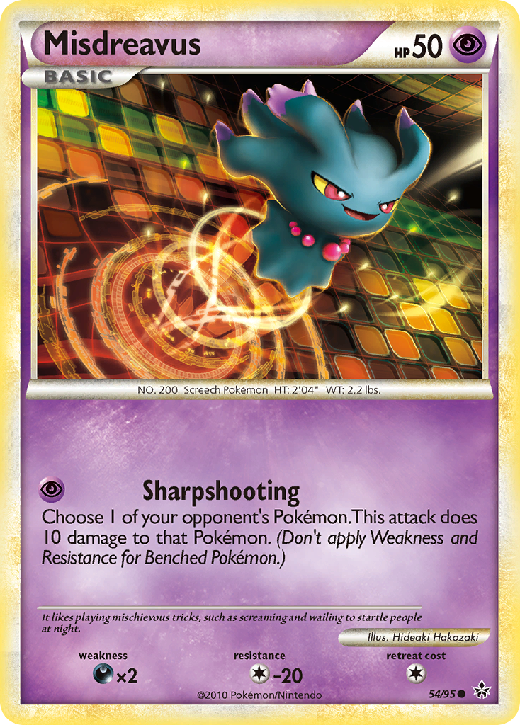 Misdreavus (54/95) [HeartGold & SoulSilver: Unleashed] | Card Citadel