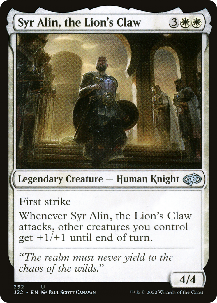 Syr Alin, the Lion's Claw [Jumpstart 2022] | Card Citadel