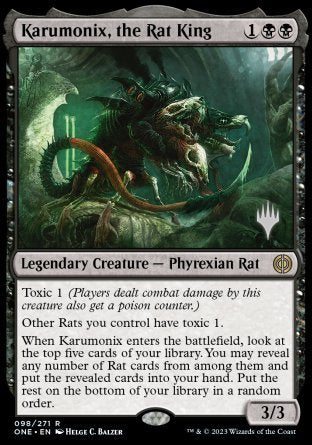 Karumonix, the Rat King (Promo Pack) [Phyrexia: All Will Be One Promos] | Card Citadel