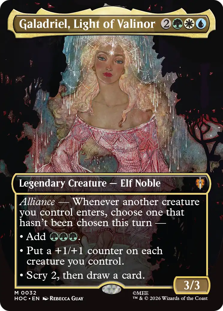 Galadriel, Light of Valinor (Borderless) [The Hobbit: Eternal-Legal] | Card Citadel