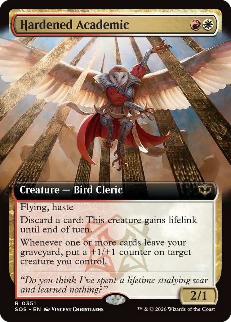 Hardened Academic (Extended Art) [Secrets of Strixhaven] | Card Citadel