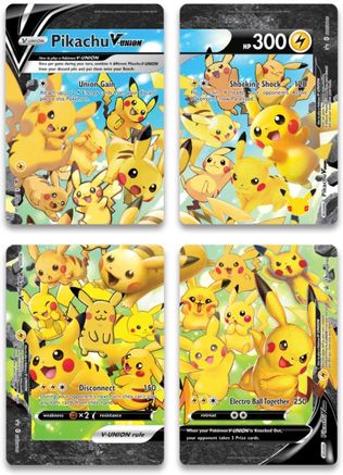 Pikachu V-UNION (Set of 4) [Sword & Shield: Black Star Promos] | Card Citadel
