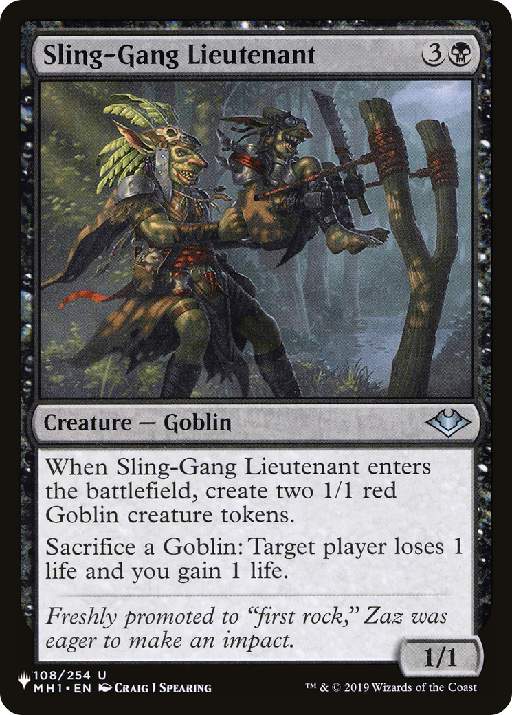 Sling-Gang Lieutenant [The List Reprints] | Card Citadel