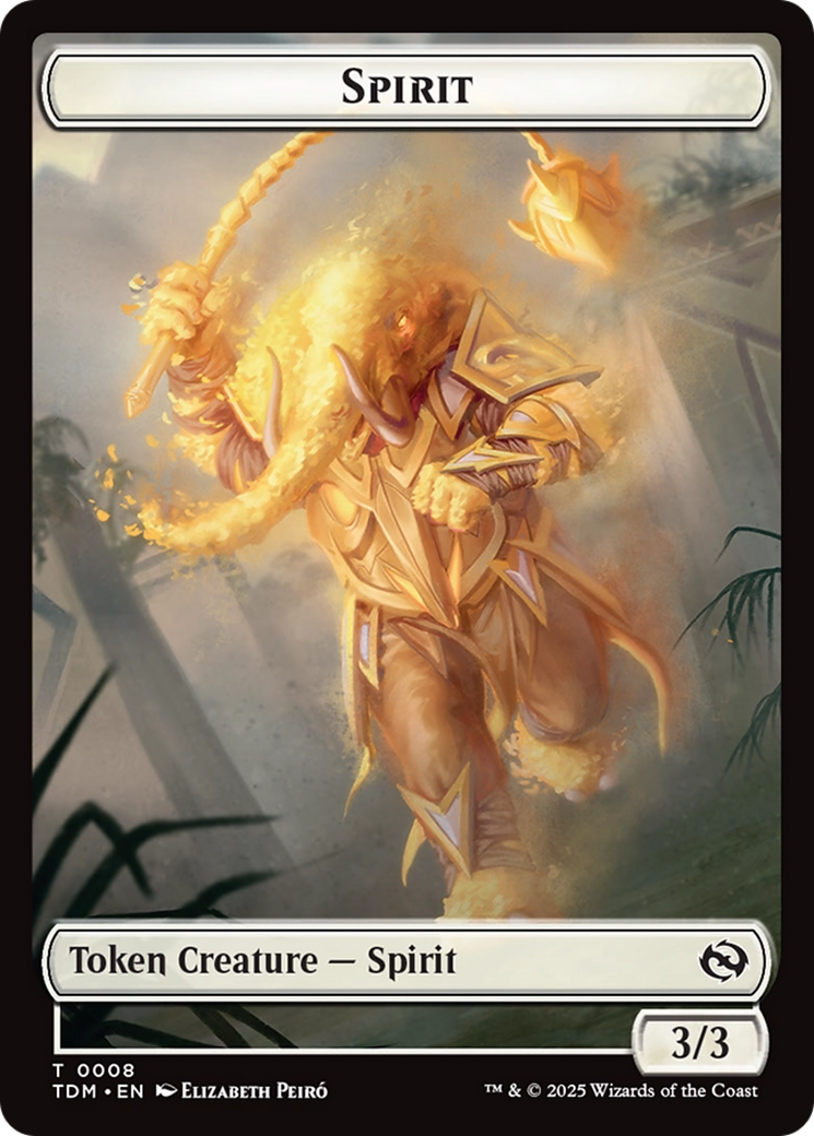 Spirit (0008) // Spirit (0009) Double-Sided Token [Tarkir: Dragonstorm Tokens] | Card Citadel