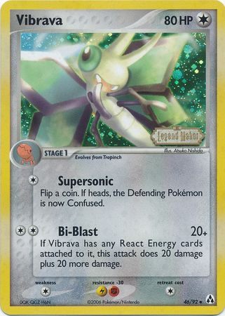 Vibrava (46/92) (Stamped) [EX: Legend Maker] | Card Citadel
