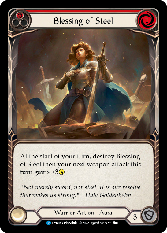 Blessing of Steel (Red) [DYN073] (Dynasty)  Rainbow Foil | Card Citadel