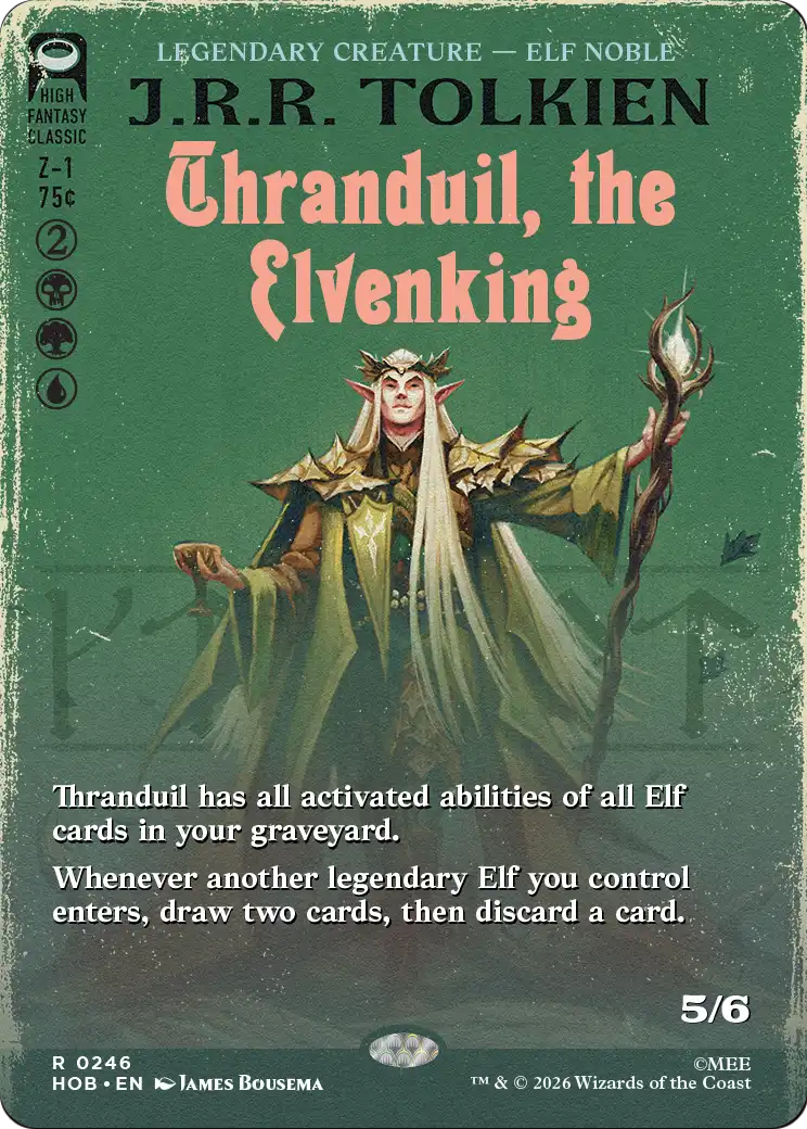 Thranduil, the Elvenking (Borderless) [The Hobbit] | Card Citadel
