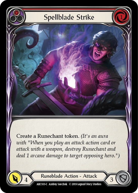 Spellblade Strike (Red) [ARC103-C] (Arcane Rising)  1st Edition Normal | Card Citadel