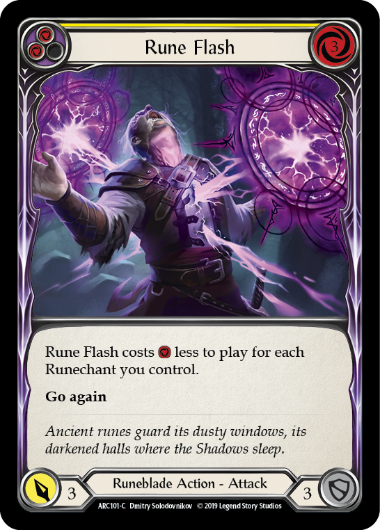 Rune Flash (Yellow) [ARC101-C] (Arcane Rising)  1st Edition Normal | Card Citadel