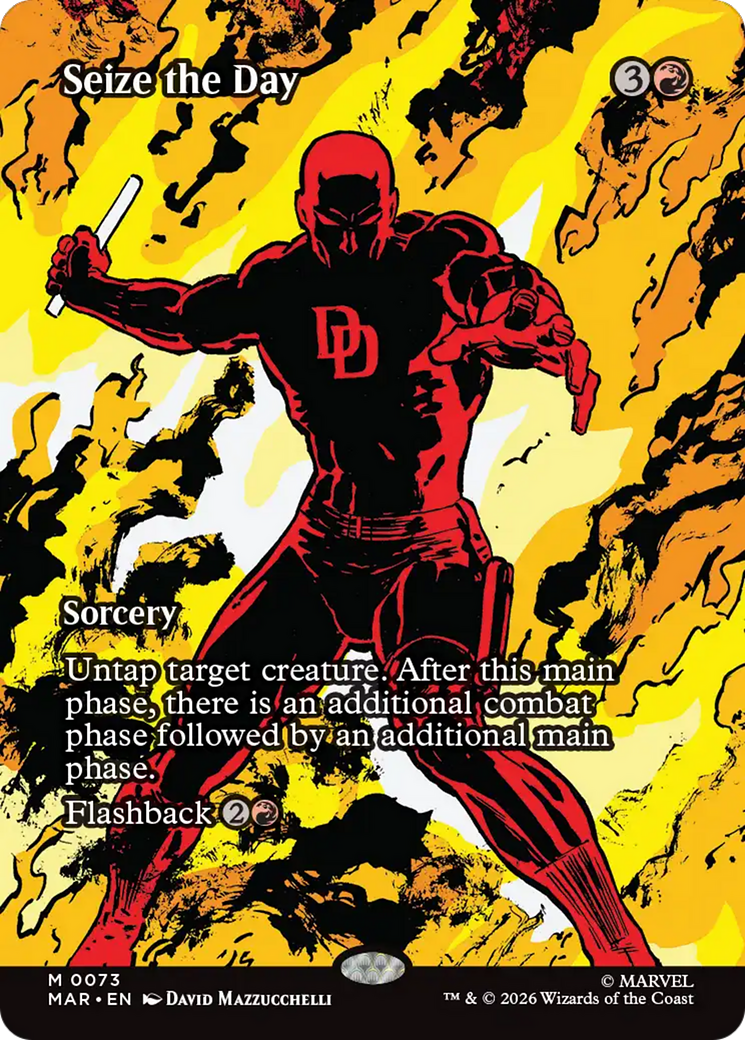 Seize the Day (Borderless) [Marvel Universe: Eternal-Legal] | Card Citadel