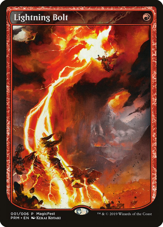 Lightning Bolt (Textless) [MagicFest 2019] | Card Citadel