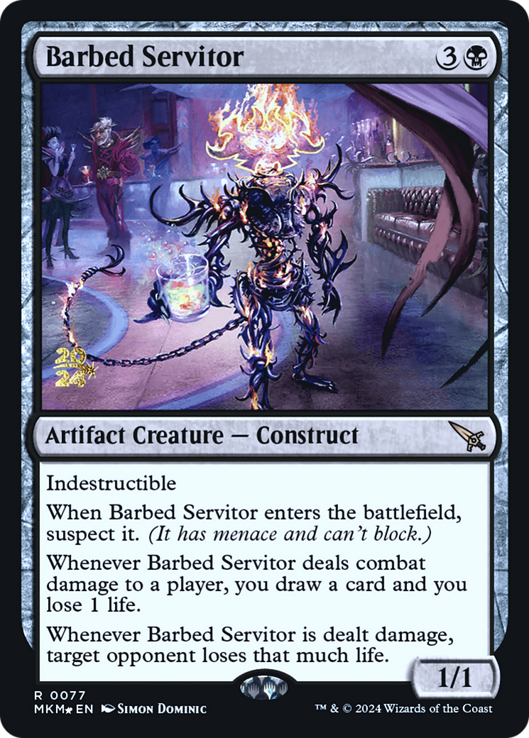 Barbed Servitor [Murders at Karlov Manor Prerelease Promos] | Card Citadel