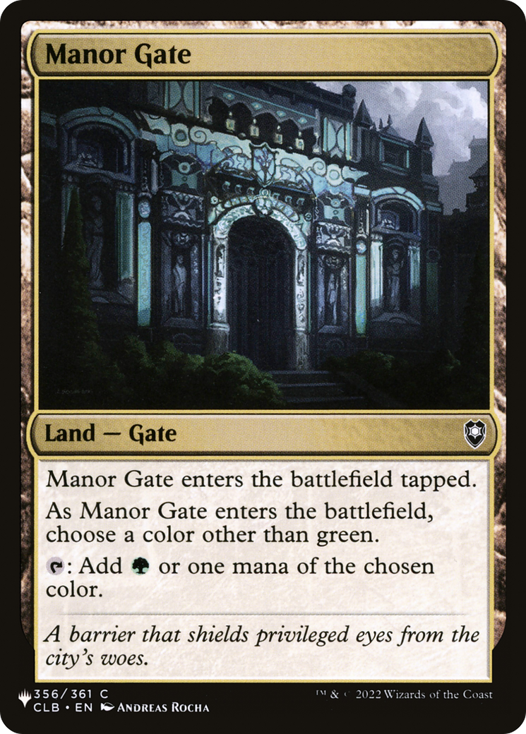 Manor Gate [The List] | Card Citadel