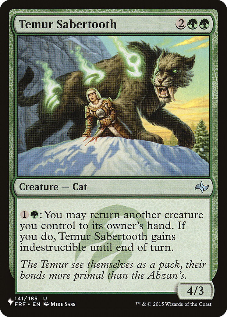 Temur Sabertooth [The List] | Card Citadel