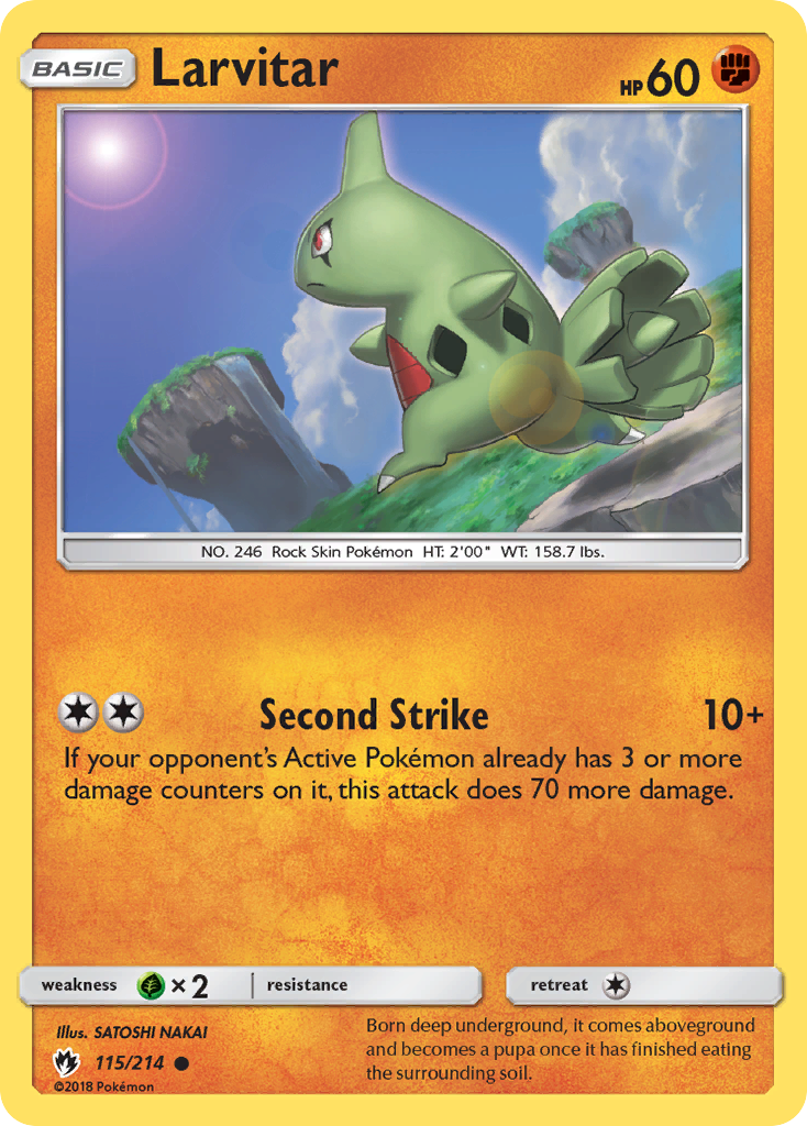 Larvitar (115/214) [Sun & Moon: Lost Thunder] | Card Citadel