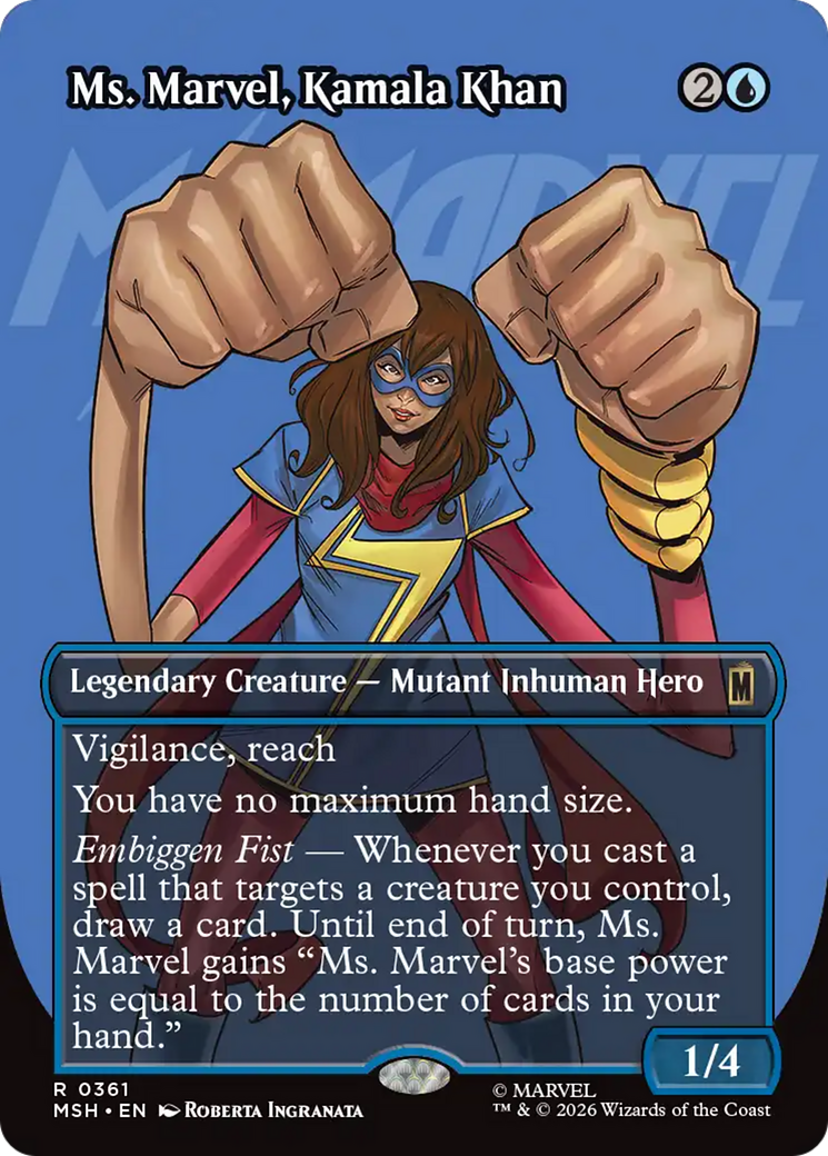 Ms. Marvel, Kamala Khan (Borderless) [Marvel Super Heroes] | Card Citadel