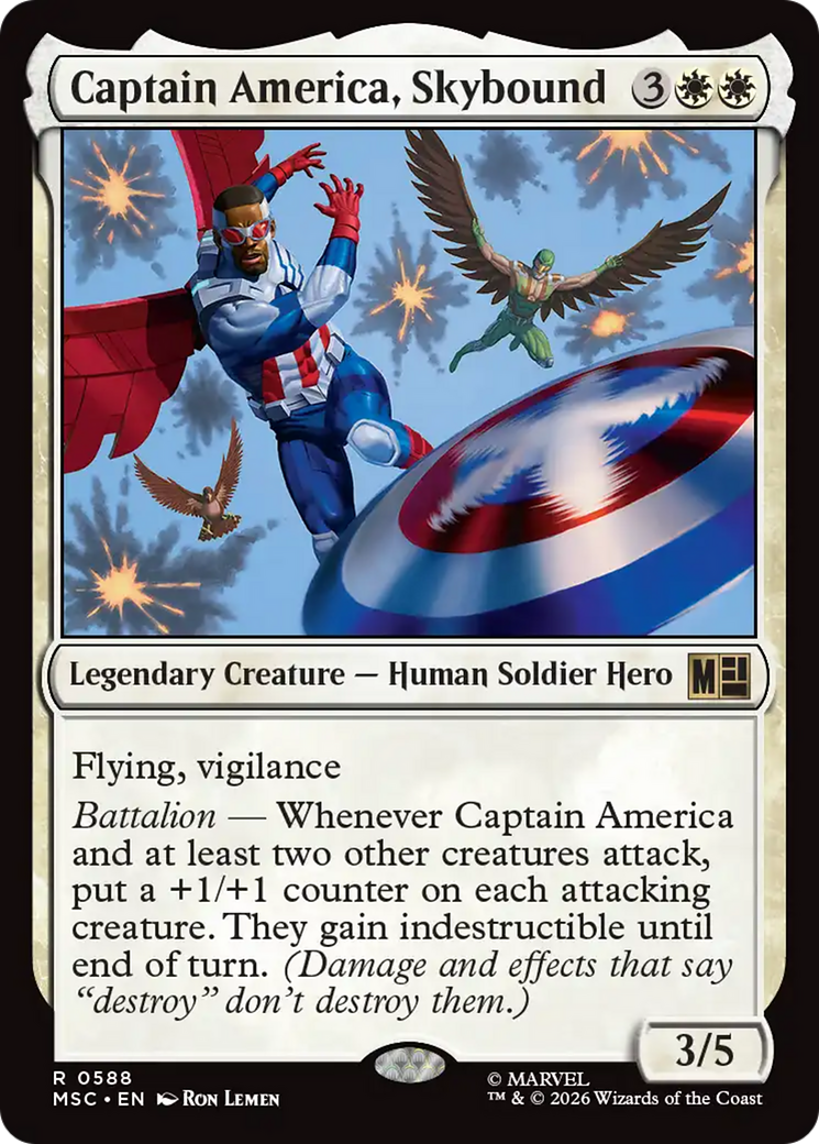 Captain America, Skybound [Marvel Super Heroes Commander] | Card Citadel