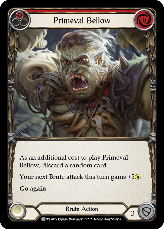 Primeval Bellow (Red) [U-WTR035] (Welcome to Rathe Unlimited)  Unlimited Normal | Card Citadel