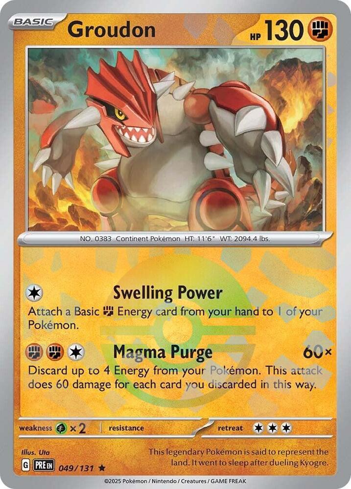 Groudon (049/131) (Poke Ball Pattern) [Scarlet & Violet: Prismatic Evolutions] | Card Citadel