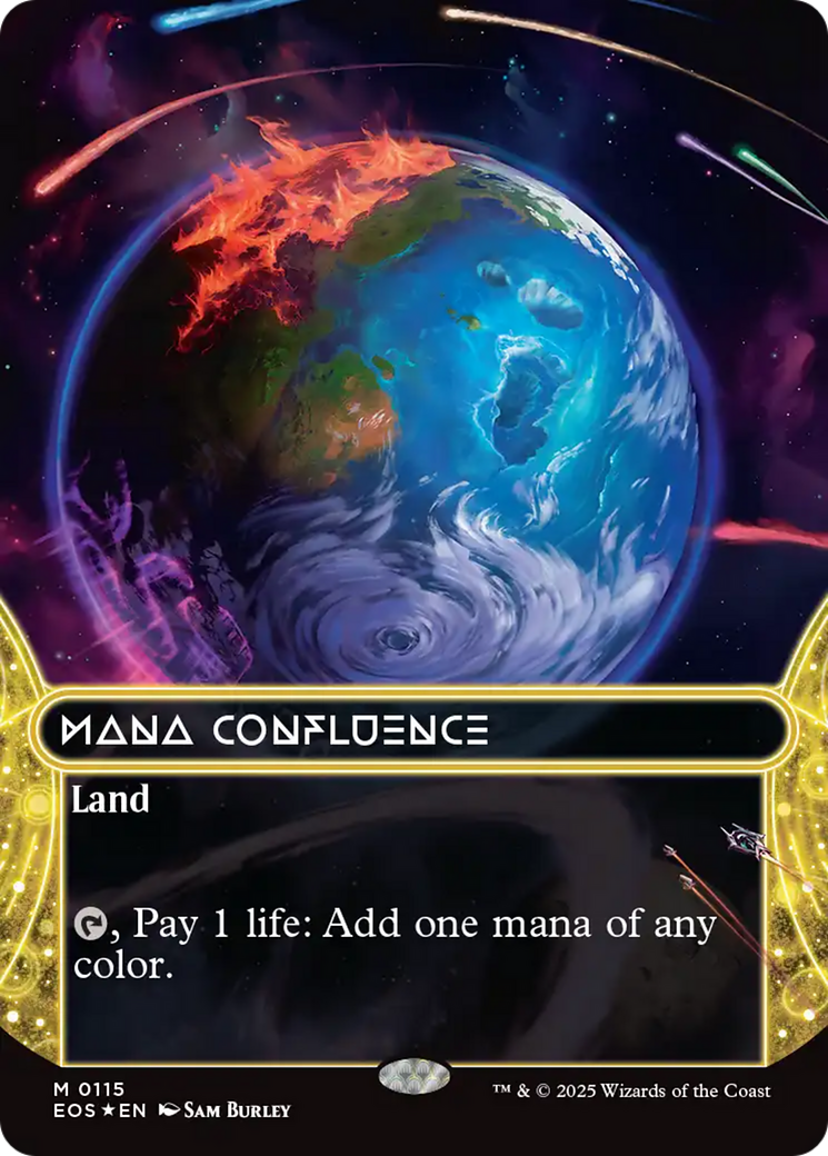 Mana Confluence (0115) (Borderless) (Galaxy Foil) [Edge of Eternities: Stellar Sights] | Card Citadel