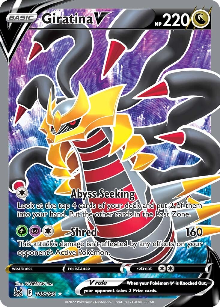 Giratina V (185/196) [Sword & Shield: Lost Origin] | Card Citadel