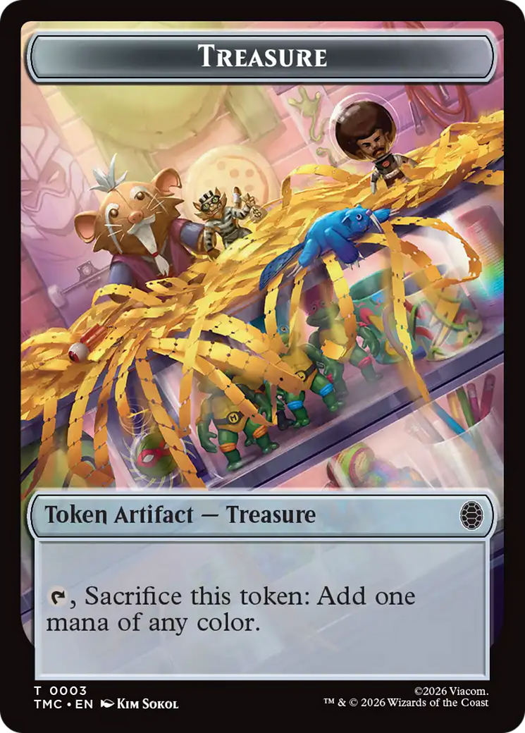 Treasure // Clue Double-Sided Token [Teenage Mutant Ninja Turtles Commander Tokens] | Card Citadel