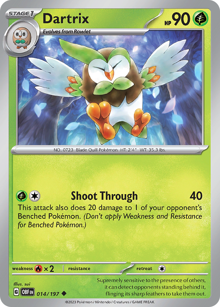 Dartrix (014/197) [Scarlet & Violet: Obsidian Flames] | Card Citadel