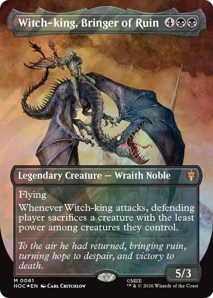 Witch-king, Bringer of Ruin (Borderless) (Surge Foil) [The Hobbit] | Card Citadel