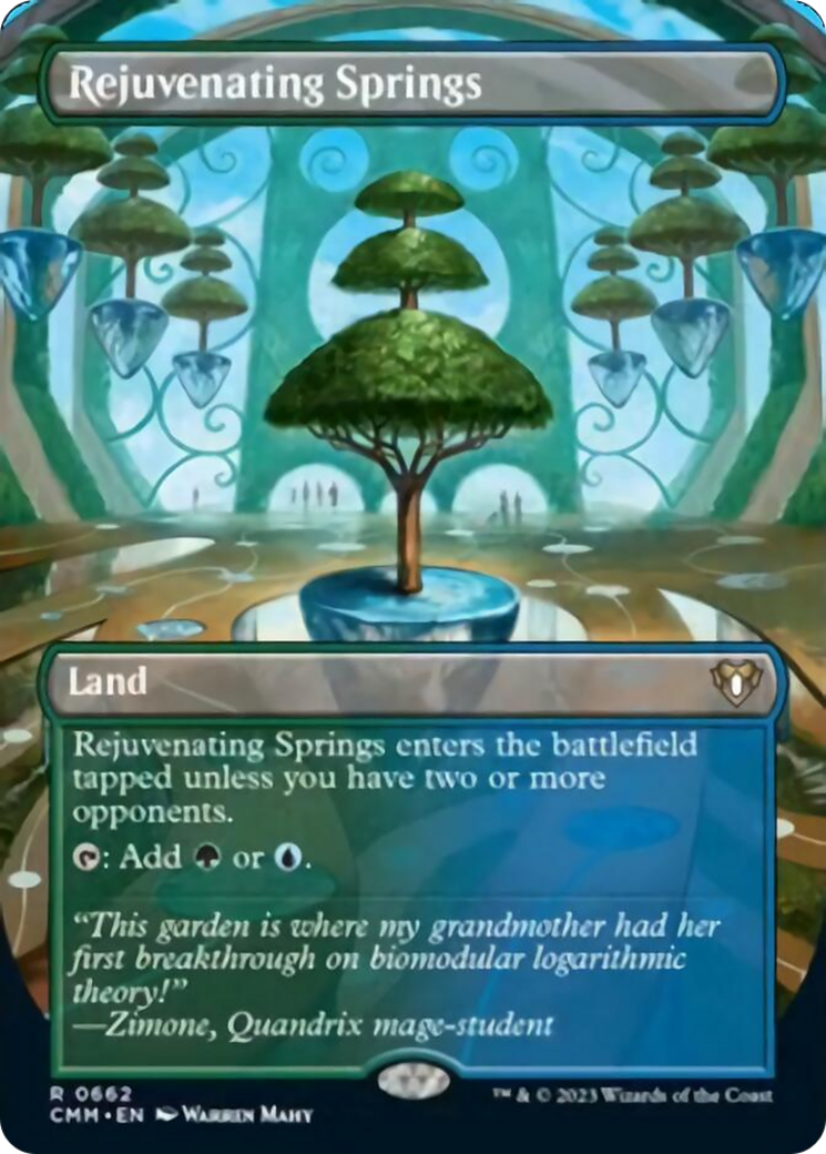 Rejuvenating Springs (Borderless Alternate Art) [Commander Masters] | Card Citadel