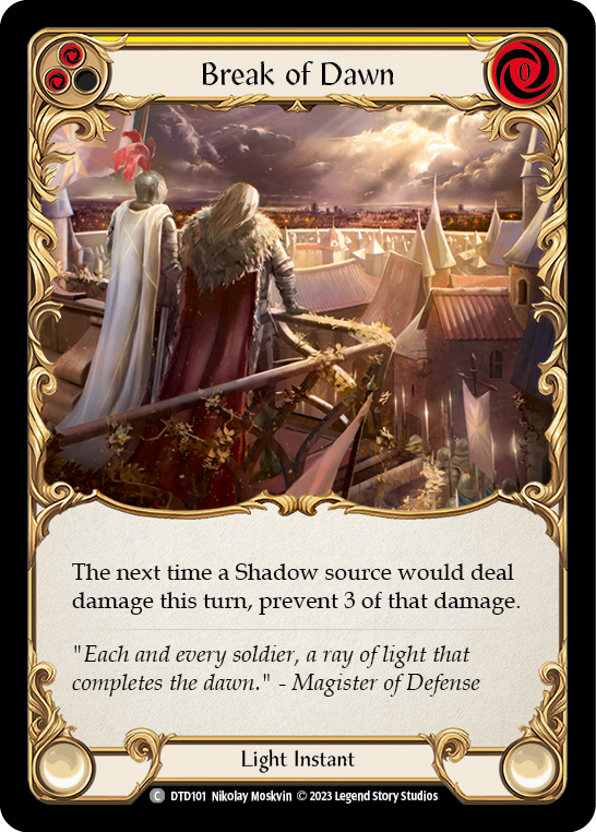 Break of Dawn (Yellow) [DTD101] (Dusk Till Dawn)  Rainbow Foil | Card Citadel