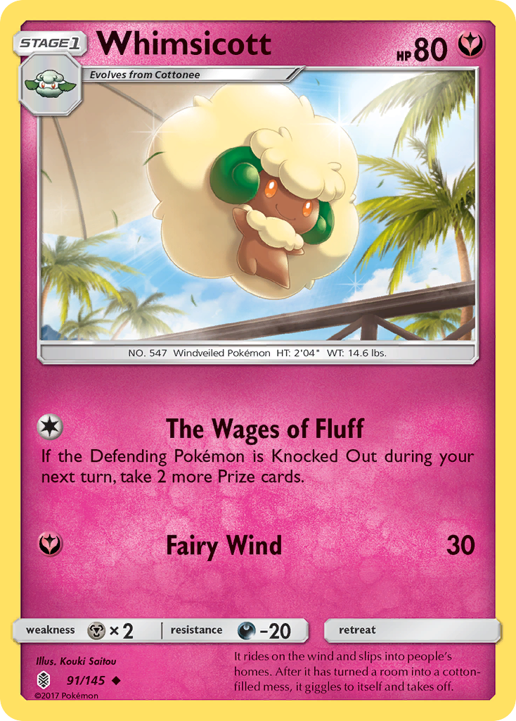 Whimsicott (91/145) [Sun & Moon: Guardians Rising] | Card Citadel