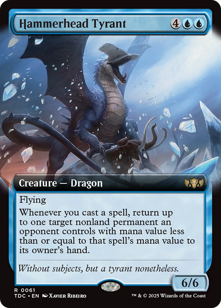 Hammerhead Tyrant (Extended Art) [Tarkir: Dragonstorm Commander] | Card Citadel