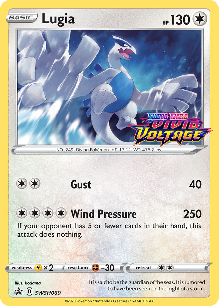 Lugia (SWSH069) (Prerelease Promo) [Sword & Shield: Black Star Promos] | Card Citadel