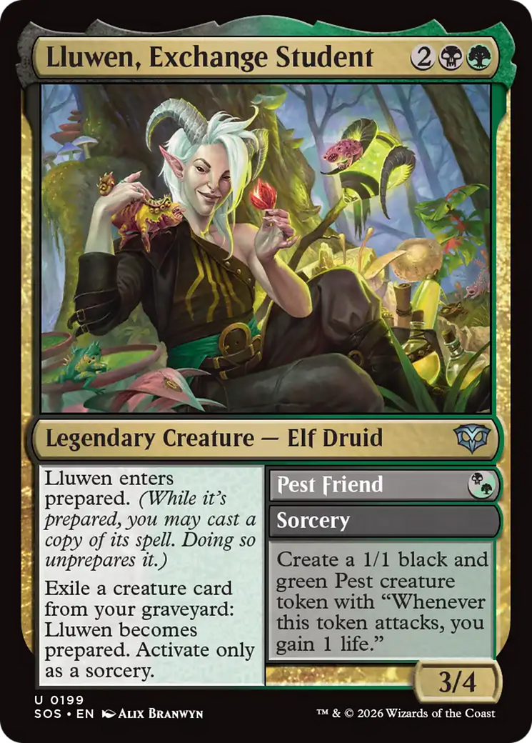 Lluwen, Exchange Student [Secrets of Strixhaven] | Card Citadel