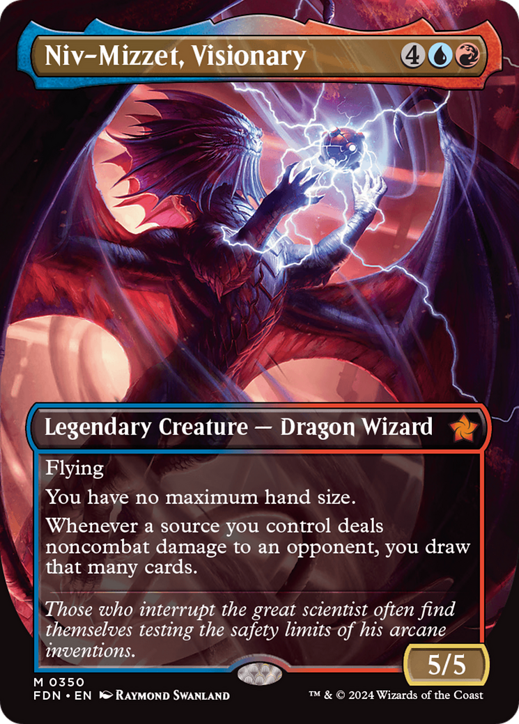 Niv-Mizzet, Visionary (Borderless) [Foundations] | Card Citadel