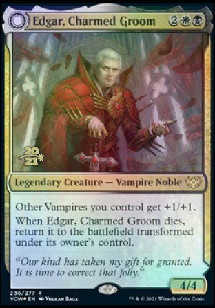 Edgar, Charmed Groom // Edgar Markov's Coffin [Innistrad: Crimson Vow Prerelease Promos] | Card Citadel