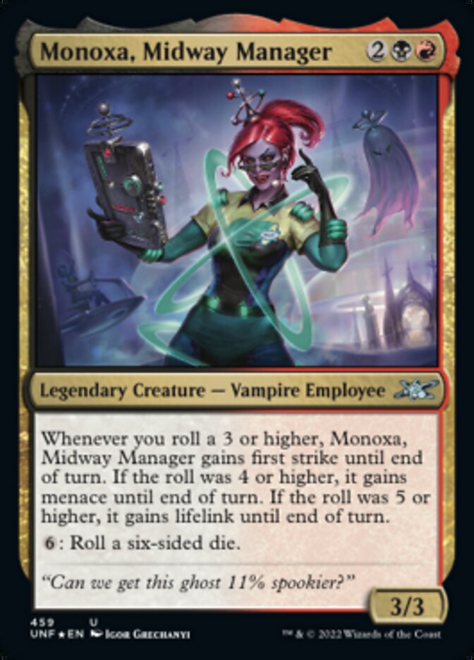 Monoxa, Midway Manager (Galaxy Foil) [Unfinity] | Card Citadel