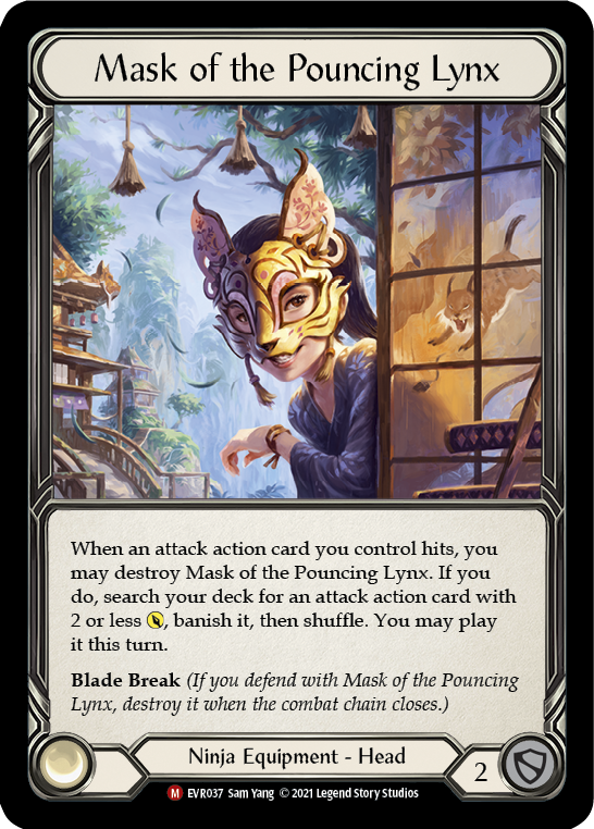 Mask of the Pouncing Lynx [EVR037] (Everfest)  1st Edition Cold Foil | Card Citadel