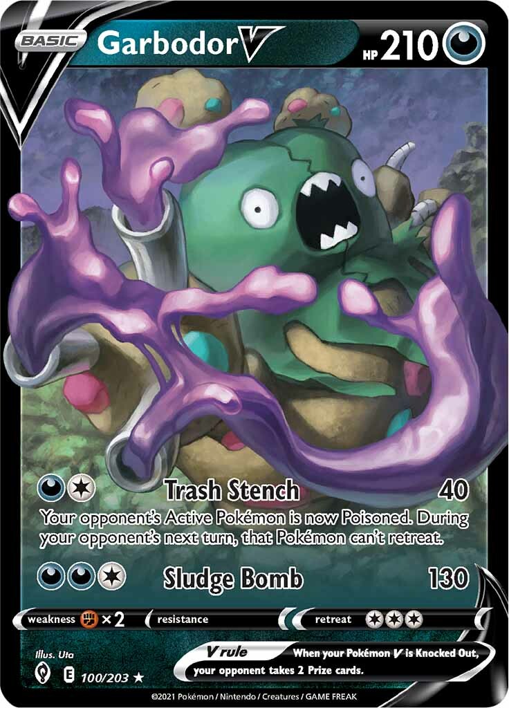 Garbodor V (100/203) [Sword & Shield: Evolving Skies] | Card Citadel