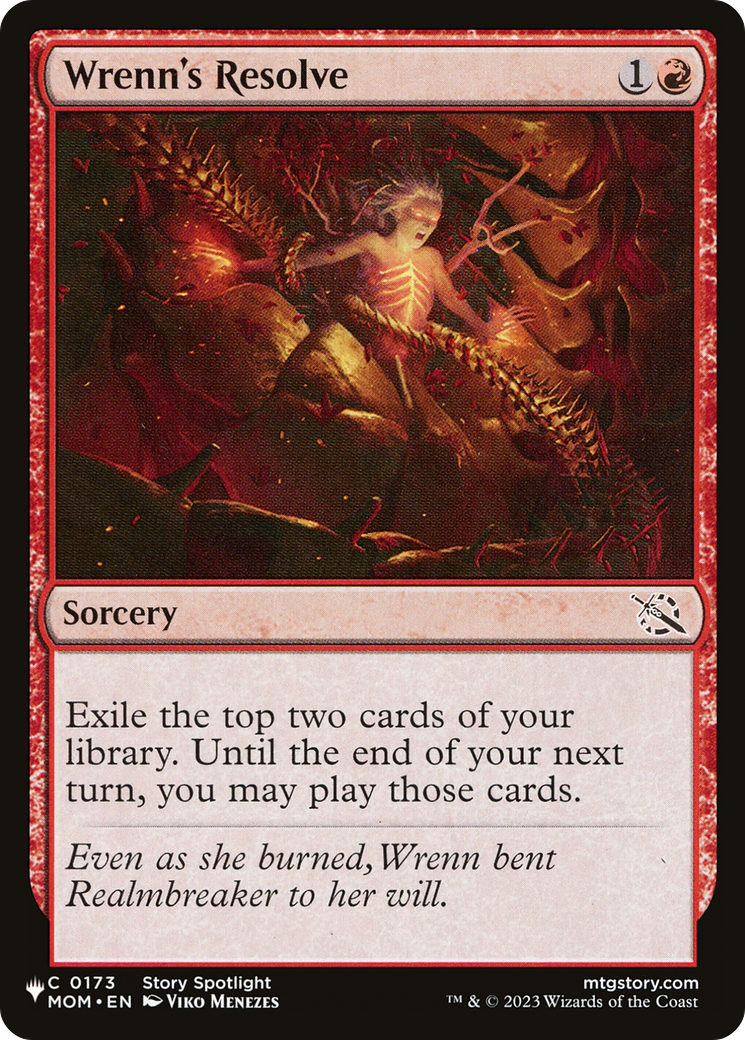 Wrenn's Resolve [The List Reprints] | Card Citadel