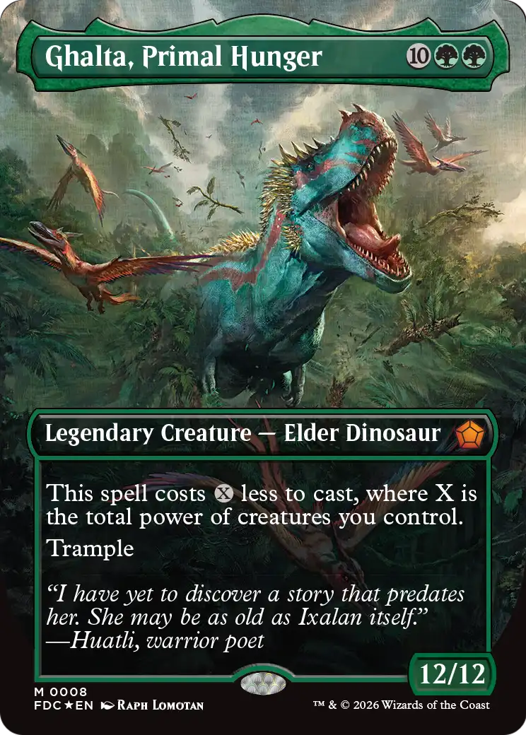 Ghalta, Primal Hunger (Borderless) [Foundations Commander] | Card Citadel