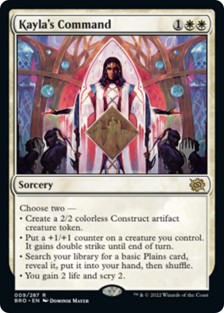 Kayla's Command (Promo Pack) [The Brothers' War Promos] | Card Citadel