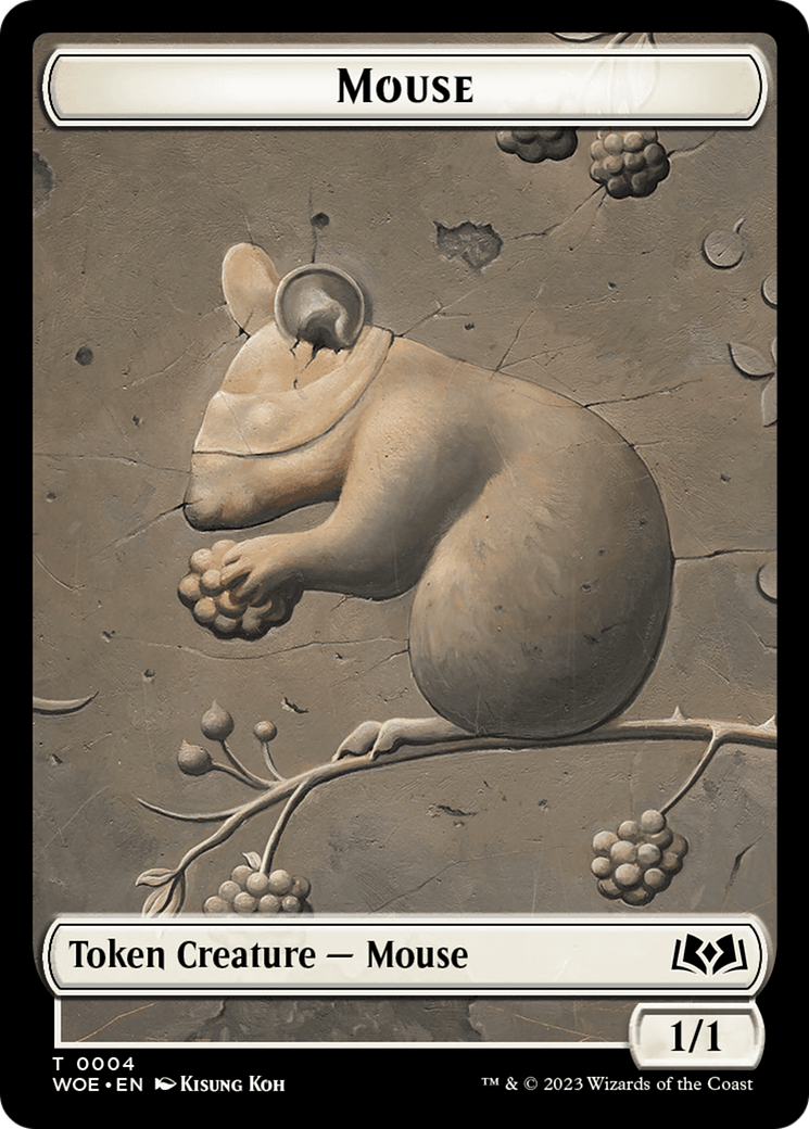 Mouse // Food (0011) Double-Sided Token [Wilds of Eldraine Tokens] | Card Citadel