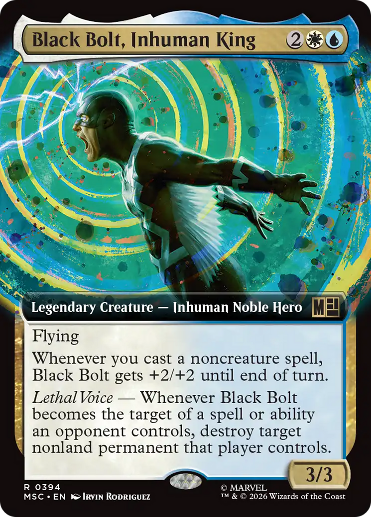 Black Bolt, Inhuman King (Extended Art) [Marvel Super Heroes Commander] | Card Citadel