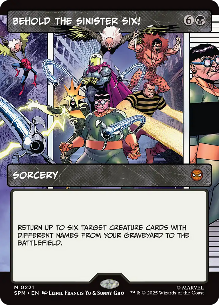 Behold the Sinister Six! (Borderless) [Marvel's Spider-Man] | Card Citadel