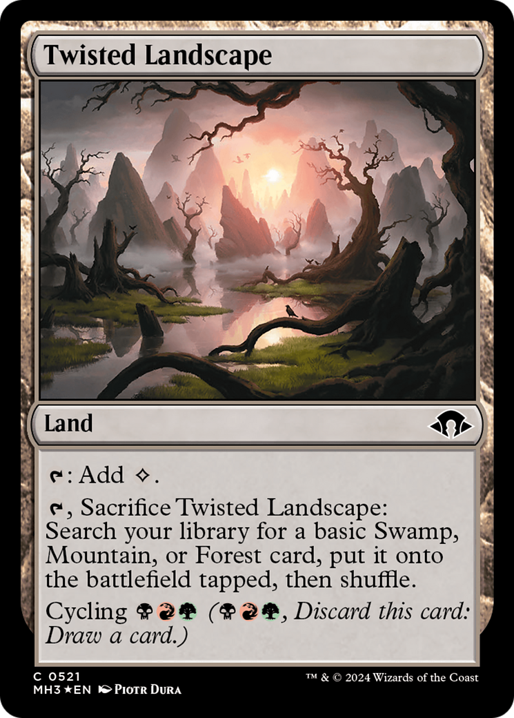 Twisted Landscape (Ripple Foil) [Modern Horizons 3] | Card Citadel