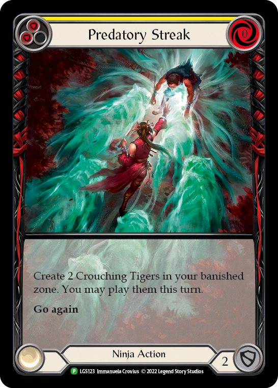 Predatory Streak (Yellow) [LGS123] (Promo)  Rainbow Foil | Card Citadel