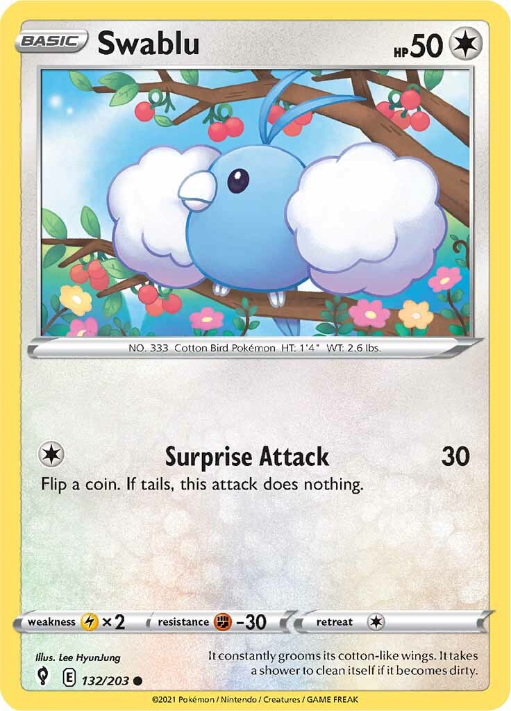 Swablu (132/203) [Sword & Shield: Evolving Skies] | Card Citadel