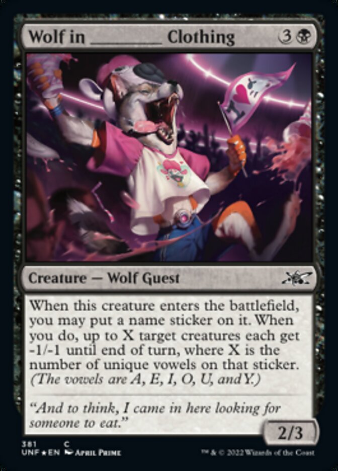 Wolf in _____ Clothing (Galaxy Foil) [Unfinity] | Card Citadel