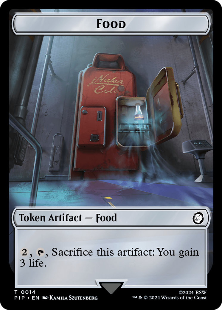 Food (0014) // Alien Double-Sided Token [Fallout Tokens] | Card Citadel